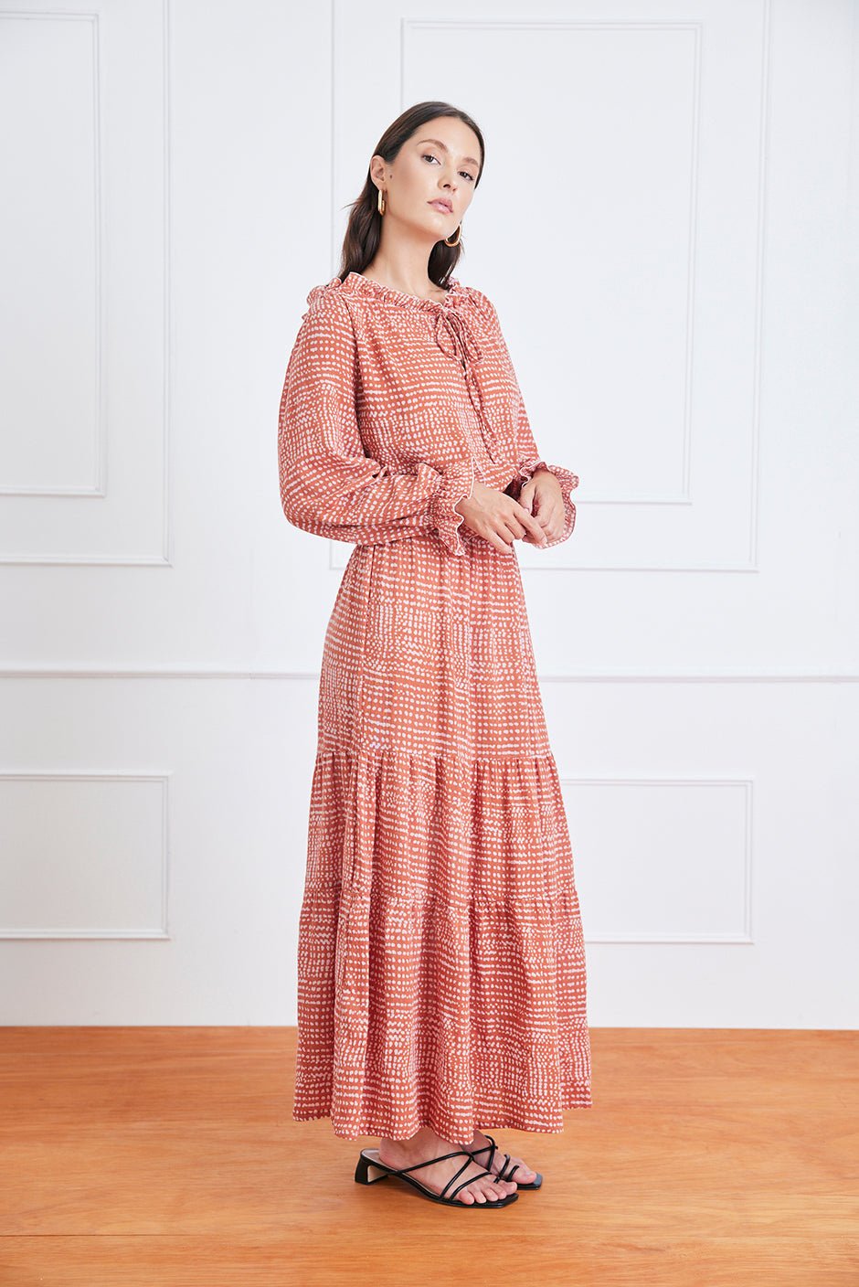 Esme Dress in Saffron Dot - Che Cose Belle