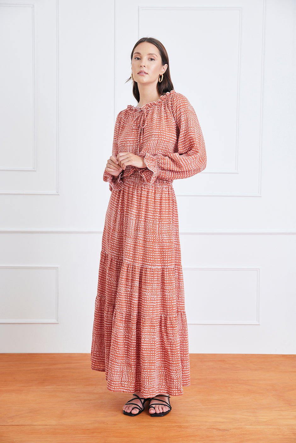 Esme Dress in Saffron Dot - Che Cose Belle