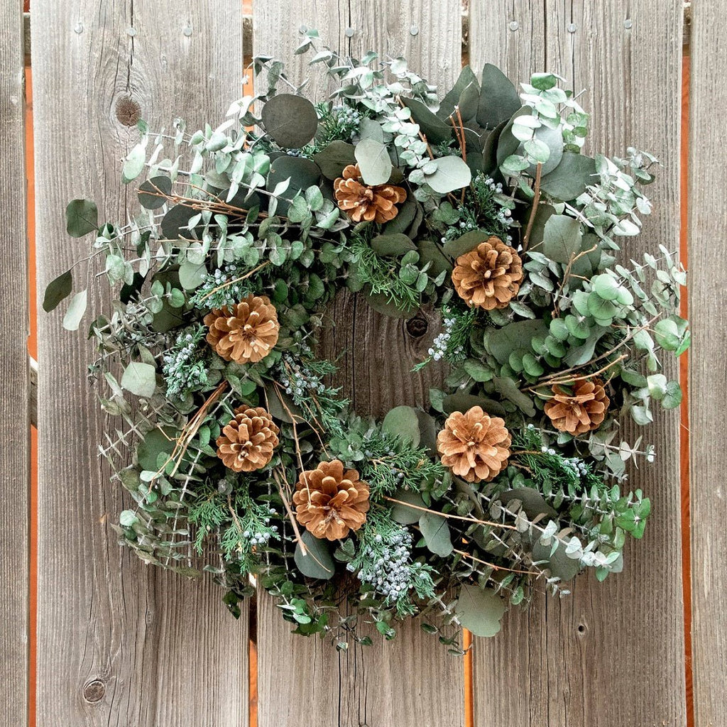 Eucalyptus Juniper & Pinecone Wreath - Che Cose Belle