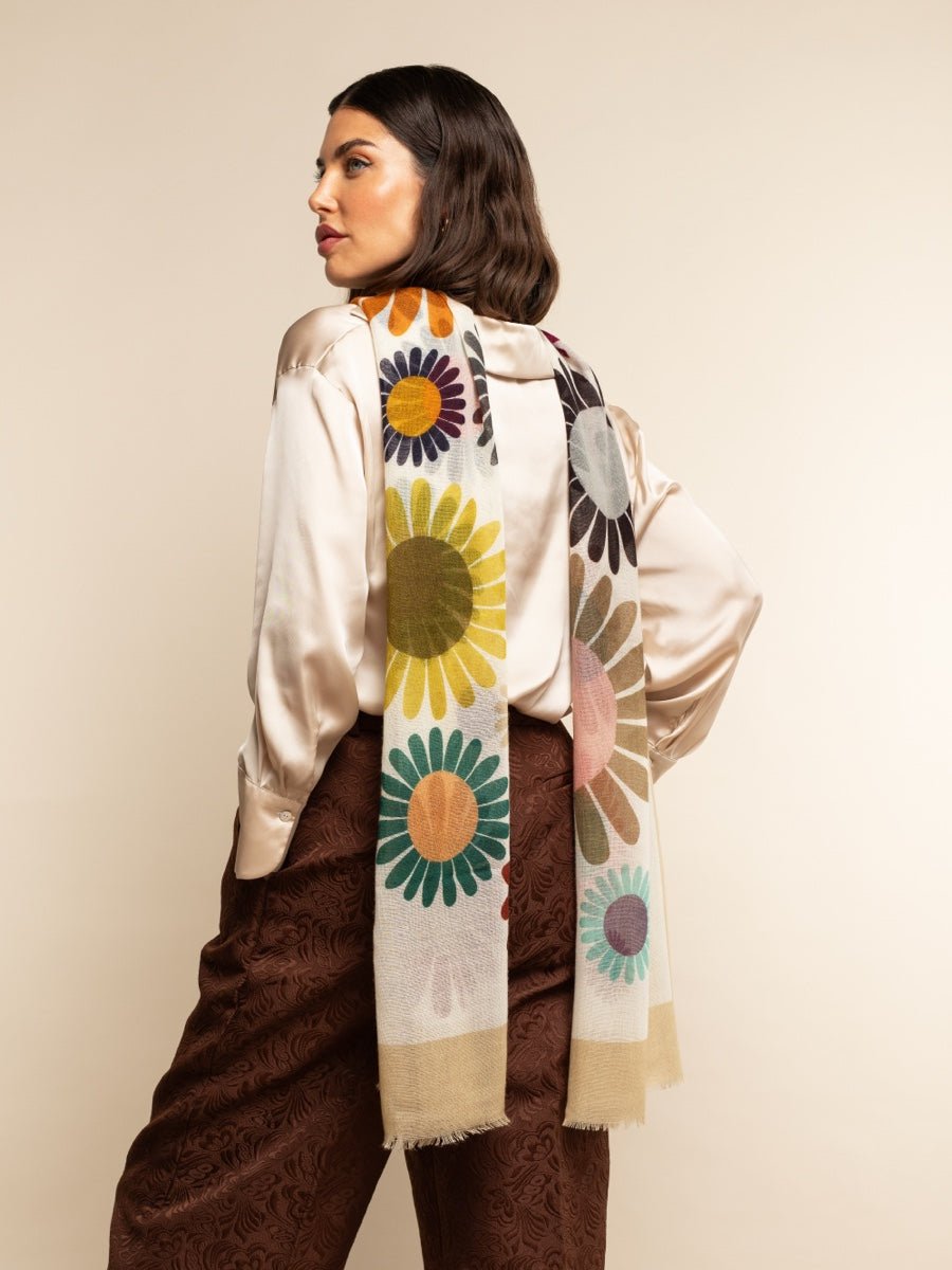 Evelina (yellow) - Soft and lightweight Italian scarf from premium wool - Che Cose Belle
