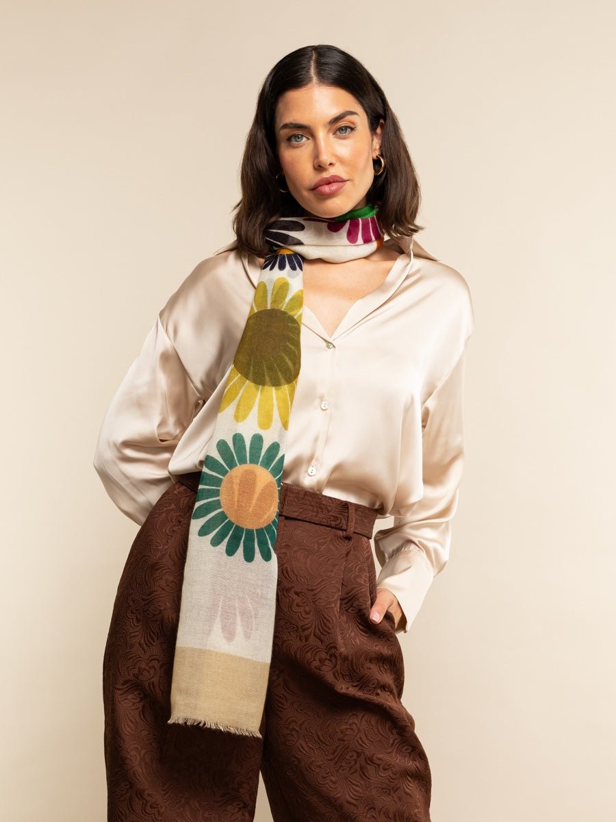 Evelina (yellow) - Soft and lightweight Italian scarf from premium wool - Che Cose Belle