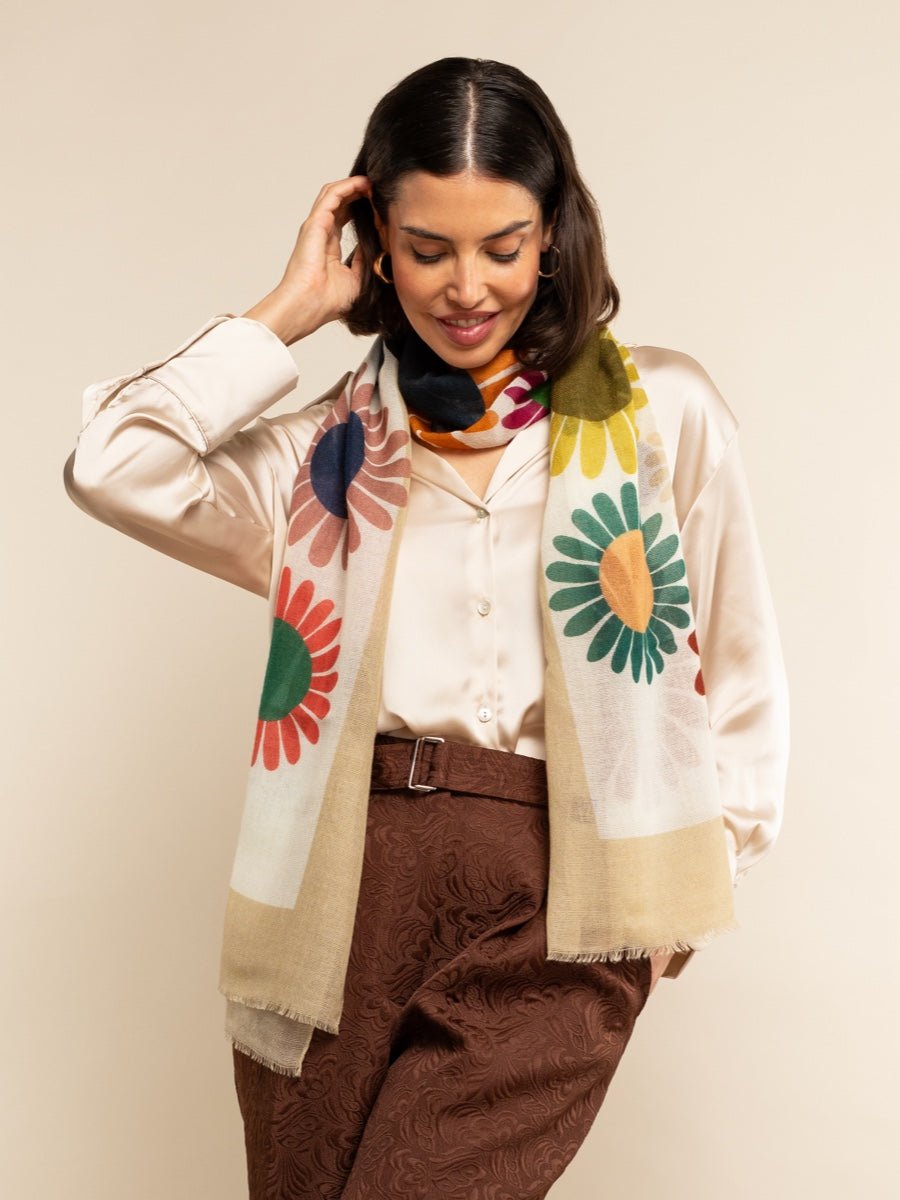 Evelina (yellow) - Soft and lightweight Italian scarf from premium wool - Che Cose Belle