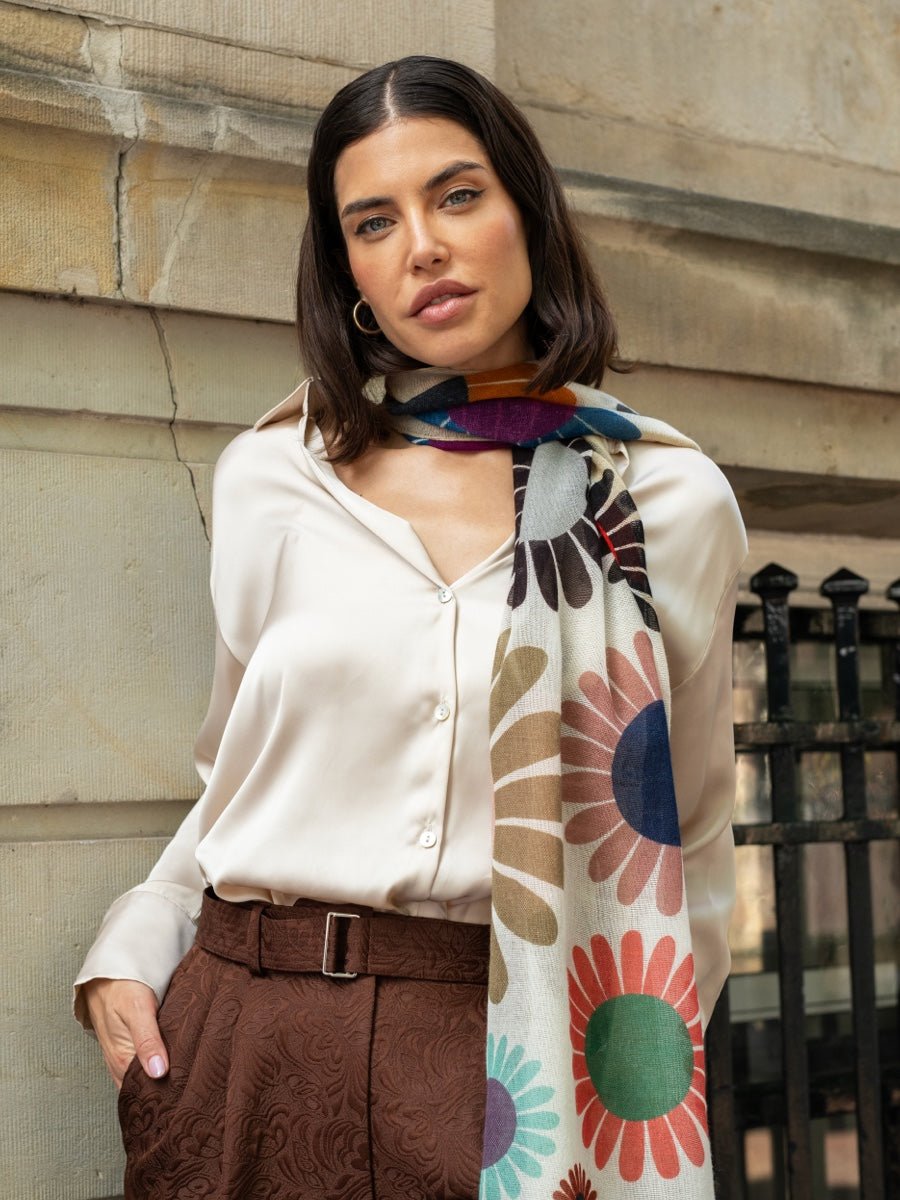Evelina (yellow) - Soft and lightweight Italian scarf from premium wool - Che Cose Belle