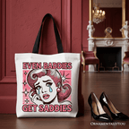 Even Baddies Get Saddies Tote Bag, Retro Crying Girl Pop Art for Stylish and Emotional Women - Che Cose Belle