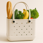 Everyday Extra Large EVA Tote – Natural Stone | Waterproof, Lightweight, Neutral Oversized Bag - Che Cose Belle