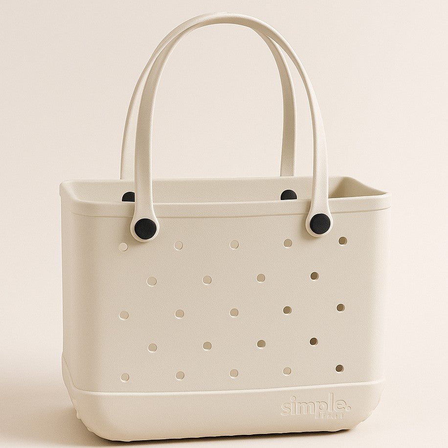 Everyday Extra Large EVA Tote – Natural Stone | Waterproof, Lightweight, Neutral Oversized Bag - Che Cose Belle