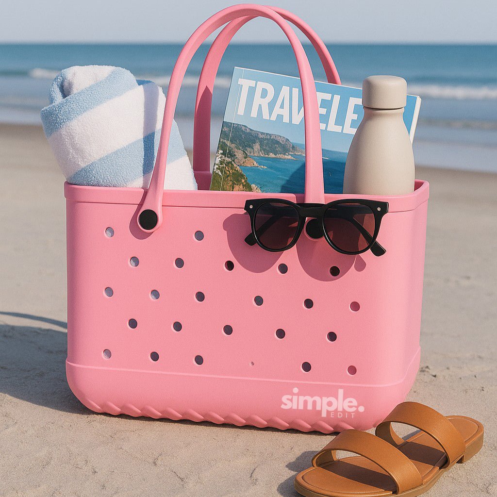 Everyday Extra Large EVA Tote – Pink Lemonade | Waterproof, Lightweight, Sandproof All-Purpose Bag - Che Cose Belle