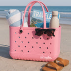Everyday Extra Large EVA Tote – Pink Lemonade | Waterproof, Lightweight, Sandproof All-Purpose Bag - Che Cose Belle