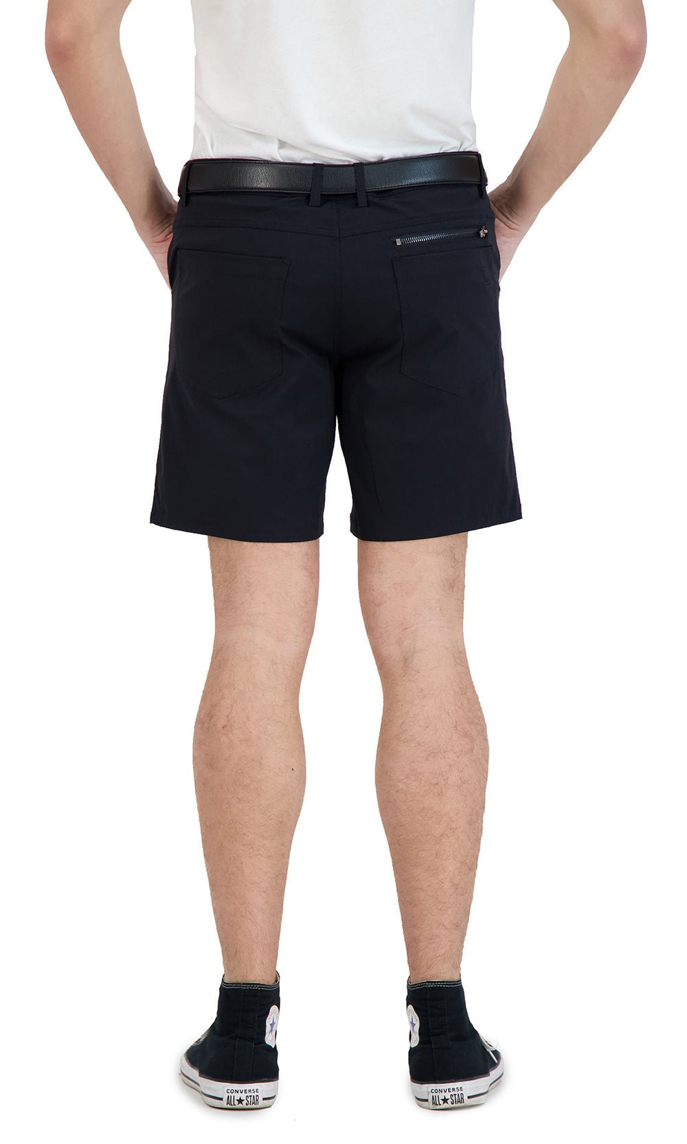 Everyday Stretch Shorts with a Comfortable Built - In Liner - Denim Style - Black - Che Cose Belle