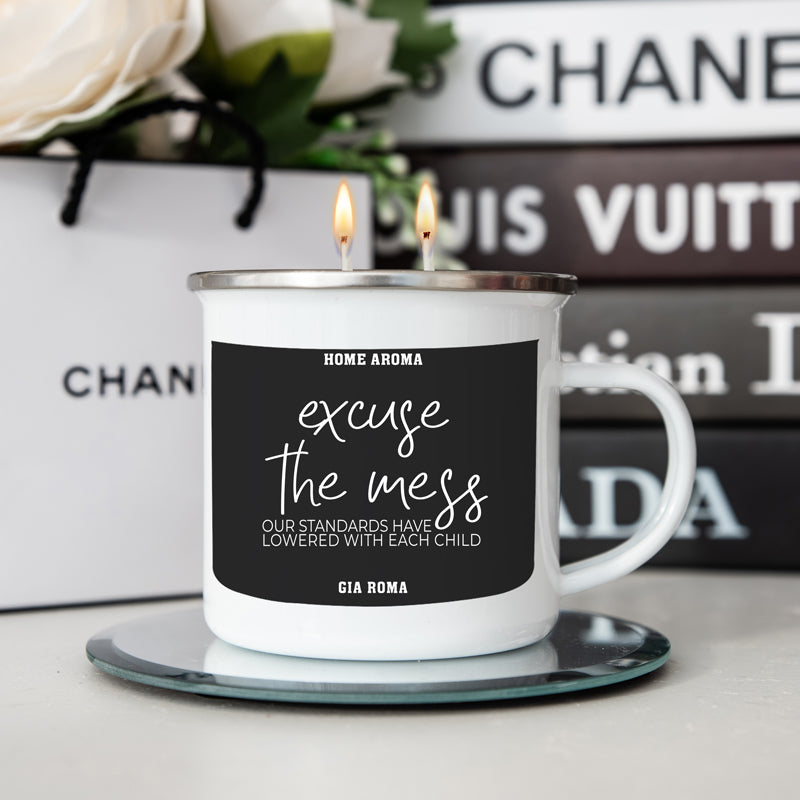 16oz Reusable Metal Candle Mug Scented Soy Candle Gift
