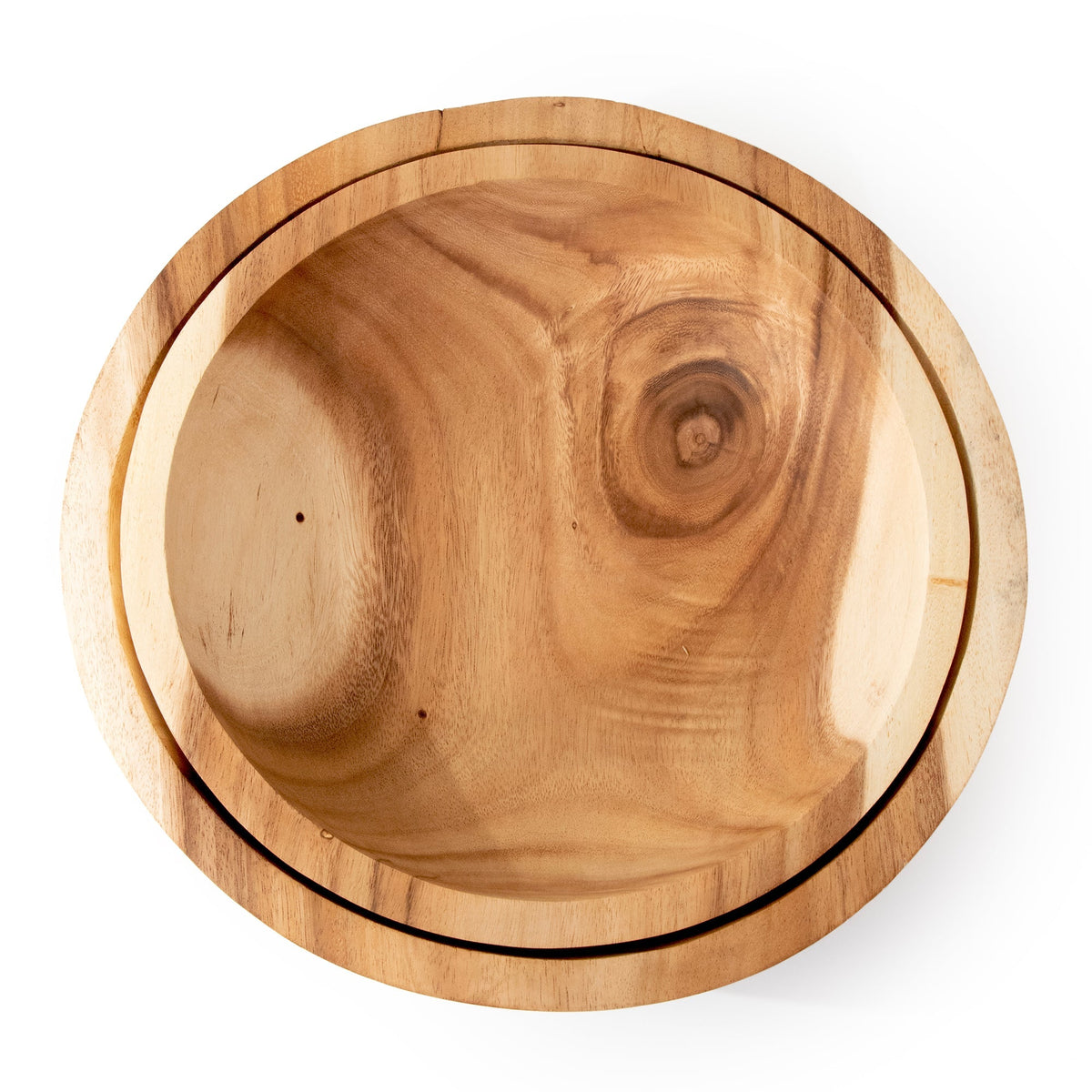 Extra Large Set of 2 Round Teak Bowls - Che Cose Belle