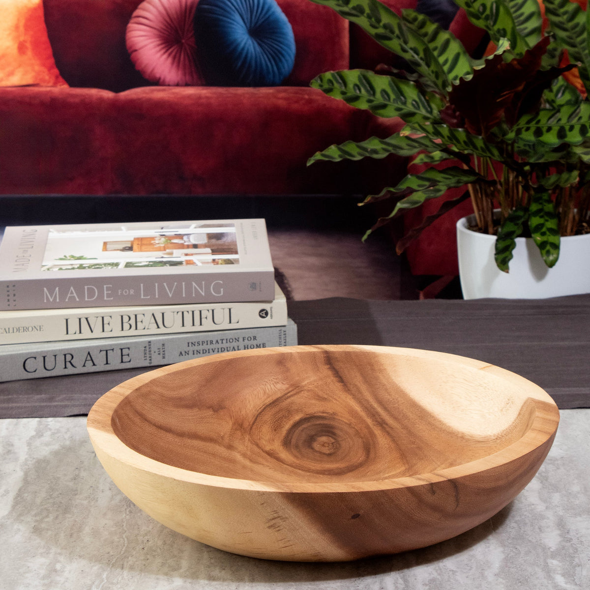 Extra Large Set of 2 Round Teak Bowls - Che Cose Belle