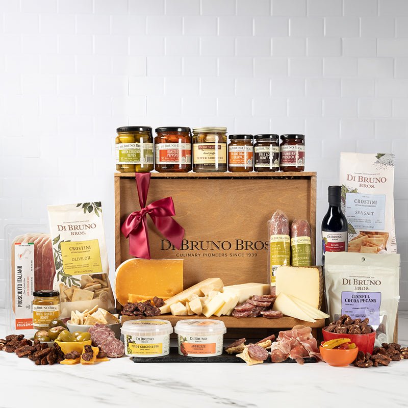Extravaganza Cheese & Charcuterie Gourmet Gift Crate - Che Cose Belle