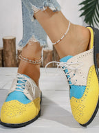 Eyelet Lace Up Slip-Ons - Che Cose Belle