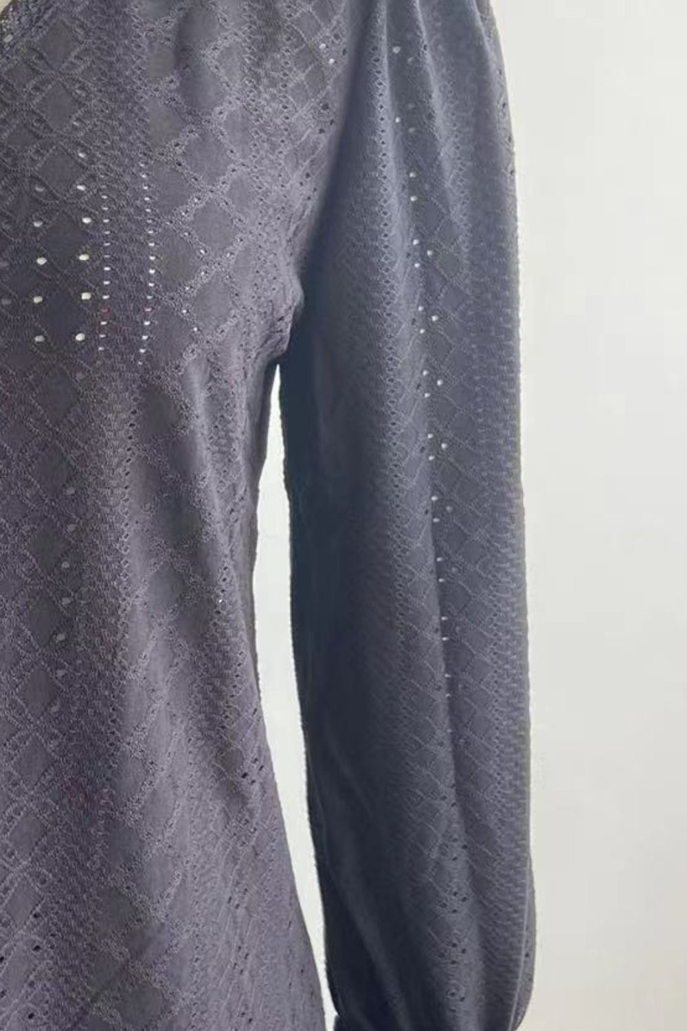Eyelet V - Neck Flounce Sleeve Blouse - Che Cose Belle