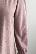 Eyelet V - Neck Flounce Sleeve Blouse - Che Cose Belle