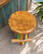Reclaimed Boat Wood Bar Stool | Handmade in Bali, Indonesia
