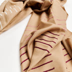 Maple Beige Handwoven Hand Embroidered Classic Scarf