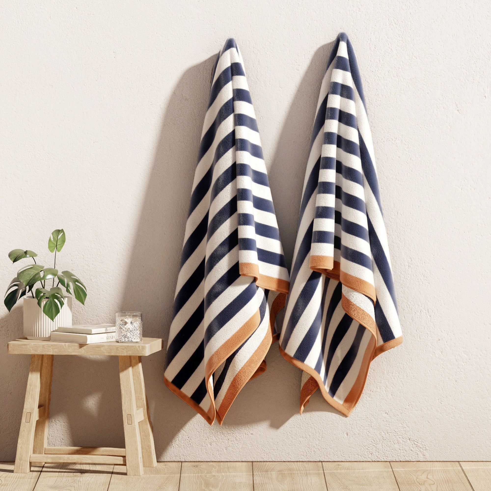 Oversized Striped Border Cabana Beach Towel - Santa Cruz