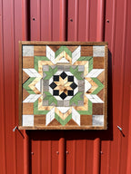 Amish Handmade Barn Quilt Wall Art – Reclaimed Barn Wood – 20.75” x 20.75”