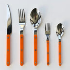 S/10 French Retro Flatware Set, Stainless Steel Rivet Cutlery Silverware