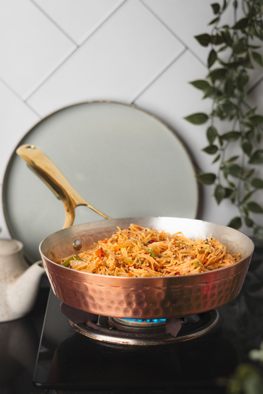 Copper Frypan (Frying Pan) with Brass Handle - Saute Pan