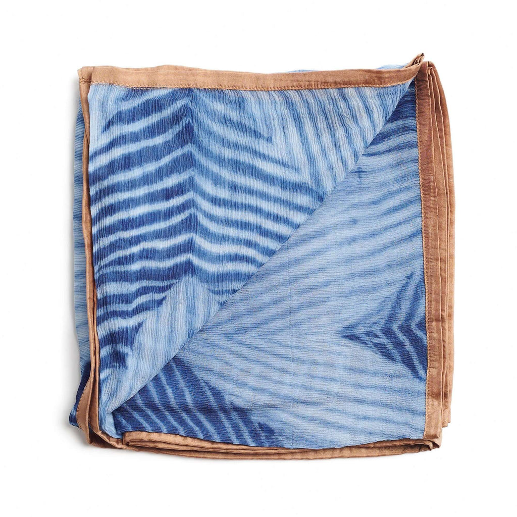 Samu Hand Crafted  Shibori Print Silk Chiffon Sqaure Scarf