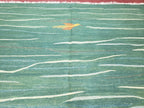 Green Turkish Kilim Rug, 6x9 - 7x10 Rugs, Bird, Handmade New Area Rug, Wool, Bohemian Boho Decor, Hand Woven, Modern Abstract Flat Weave Rug