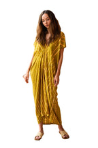 Madella Hand Dyed Kaftan Dress in Lemongrass