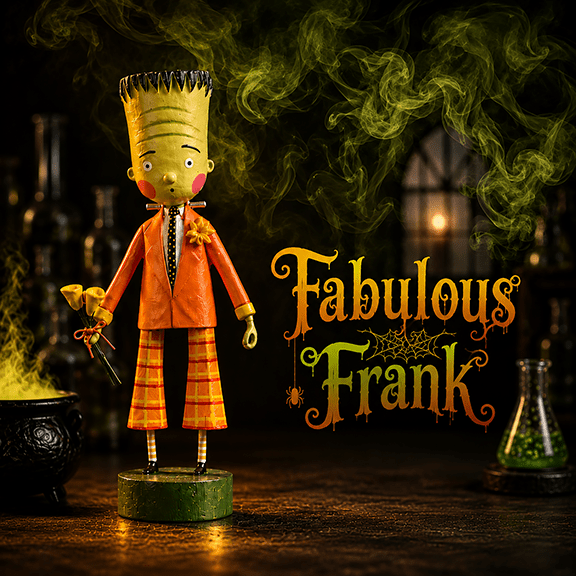 Fabulous Frank Halloween Figurine by Lori Mitchell - Che Cose Belle