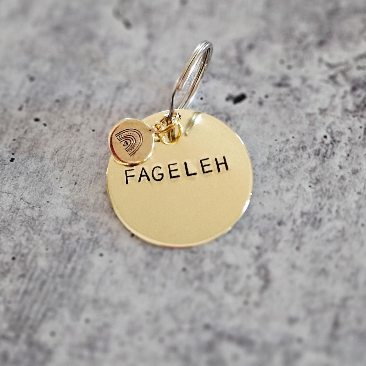 Fageleh Hand Stamped Brass Keychain for LGBTQ - Che Cose Belle