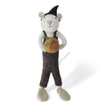 Fall and Halloween Figurine - Mouse with Pumpkin (White) - Extra Large - Che Cose Belle
