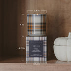 Fall Leaves Soy Candle - Boxed Amber Tinted Glass Jar - 12 oz - Che Cose Belle