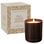 Fall Leaves Soy Candle - Boxed Amber Tinted Glass Jar - 12 oz - Che Cose Belle