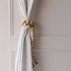Farmhouse Wooden Beads With Jute Tassels - Che Cose Belle