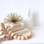 Farmhouse Wooden Beads With Jute Tassels - Che Cose Belle