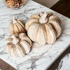 Farmhouse Wooden Pumpkin Trio Rustic Handcrafted Fall Decor Set