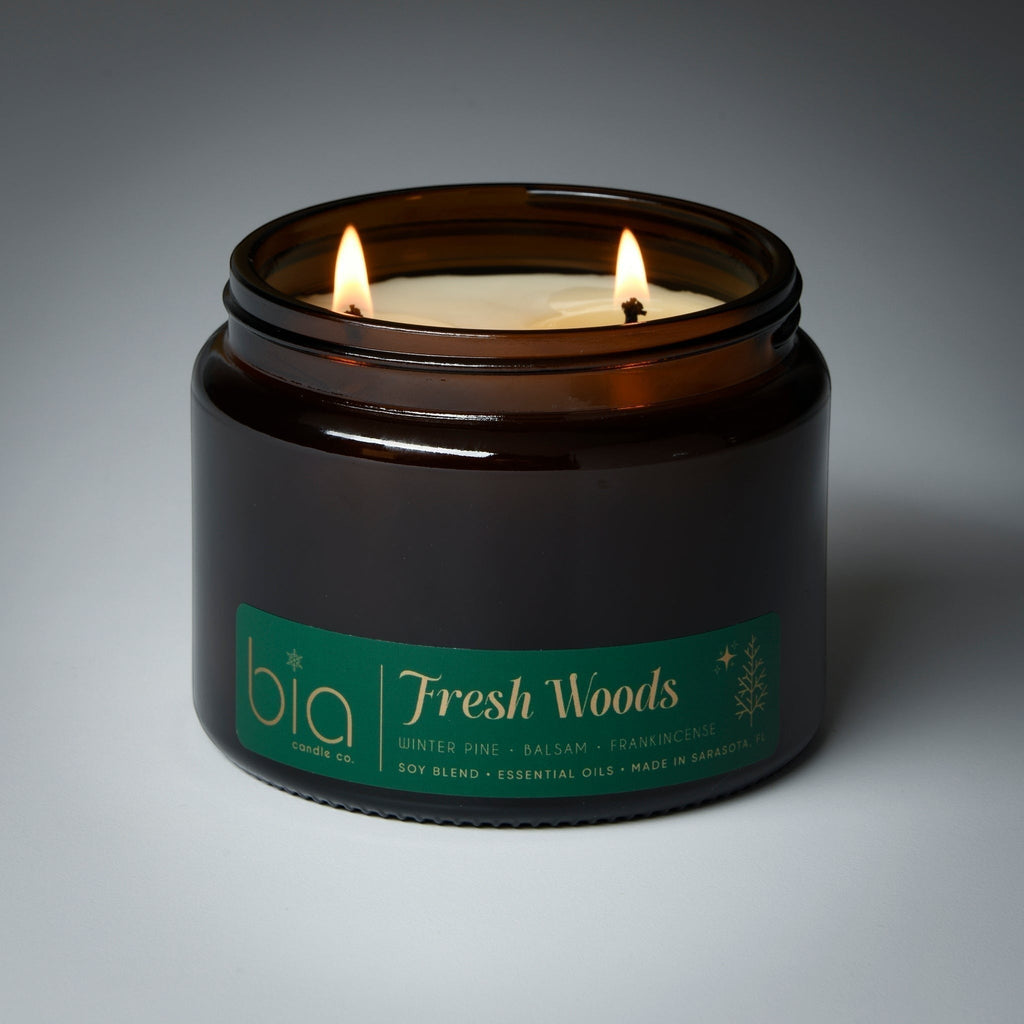 Fresh Woods Holiday Soy Blend Candle — Christmas Tree, Pine & Balsam