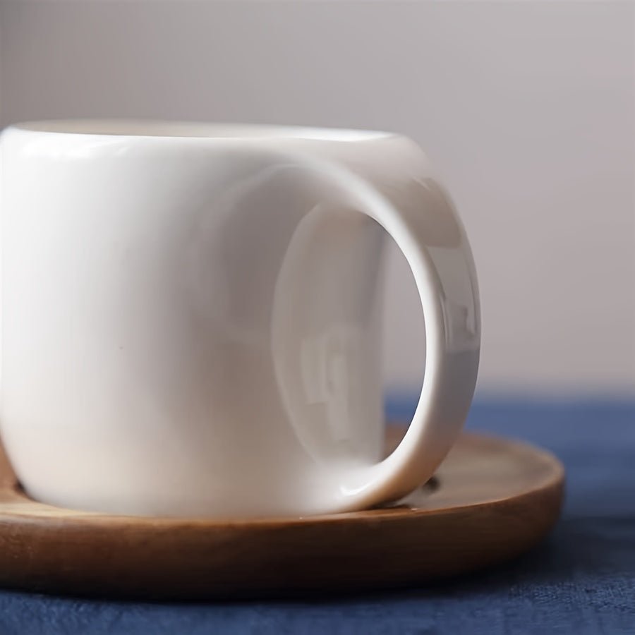 Elegant Ceramic Mug & Saucer Set | 7oz Modern Eco Drinkware