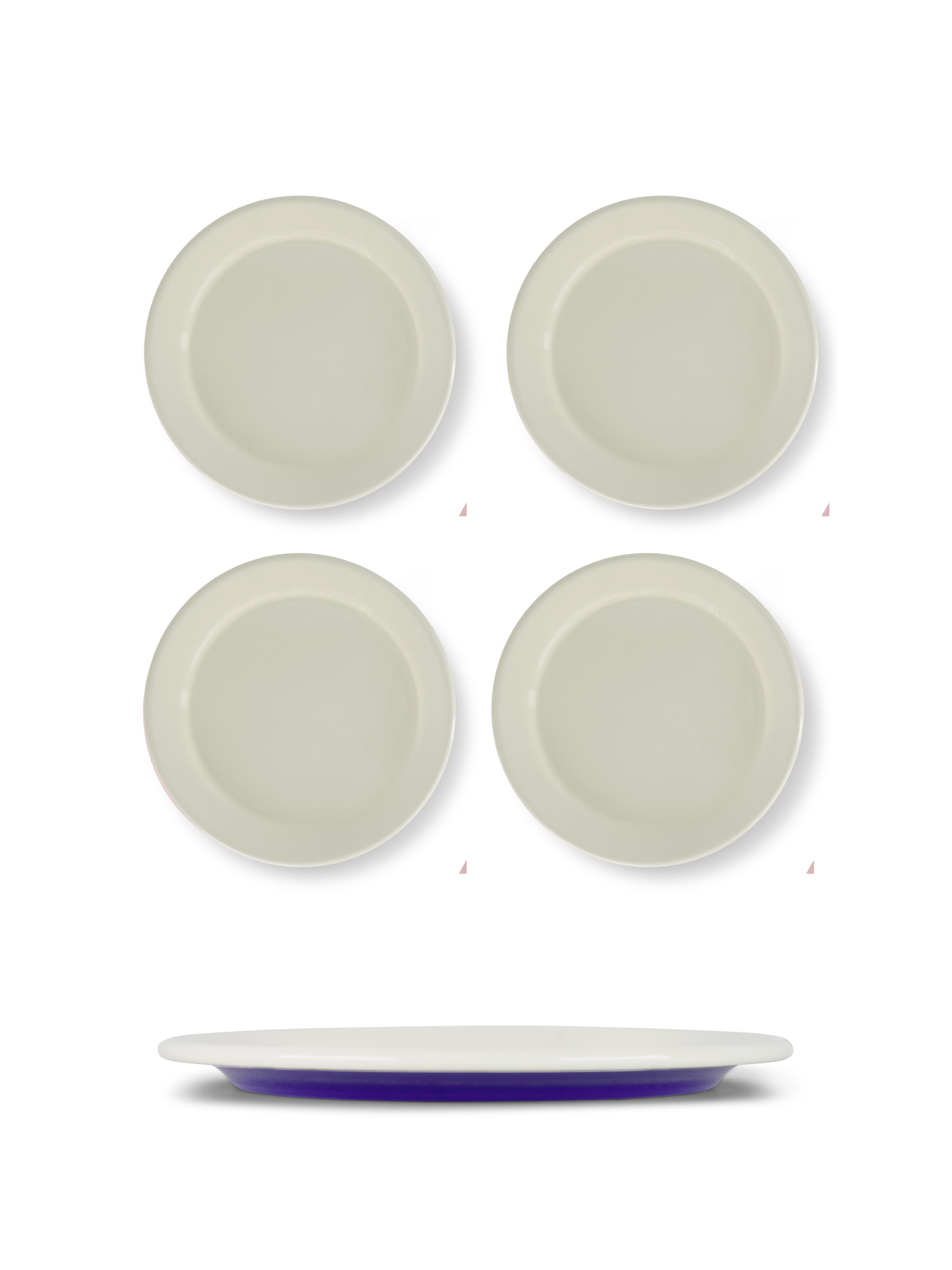 S/4 Enamel Dinner Plate  - Two Tone