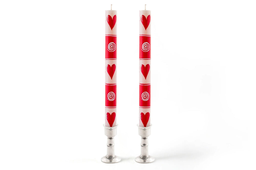 Valentine's Day Painted Candle