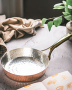 Copper Frypan (Frying Pan) with Brass Handle - Saute Pan