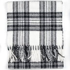 Merino Lambswool Tartan Scarf - Dress Grey Stewart