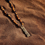 Fearless Spirit - 3 Symbol Tiger's Eye Onyx Necklace - Che Cose Belle