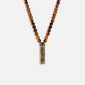Fearless Spirit - 3 Symbol Tiger's Eye Onyx Necklace - Che Cose Belle