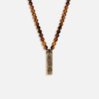 Fearless Spirit - 3 Symbol Tiger's Eye Onyx Necklace - Che Cose Belle