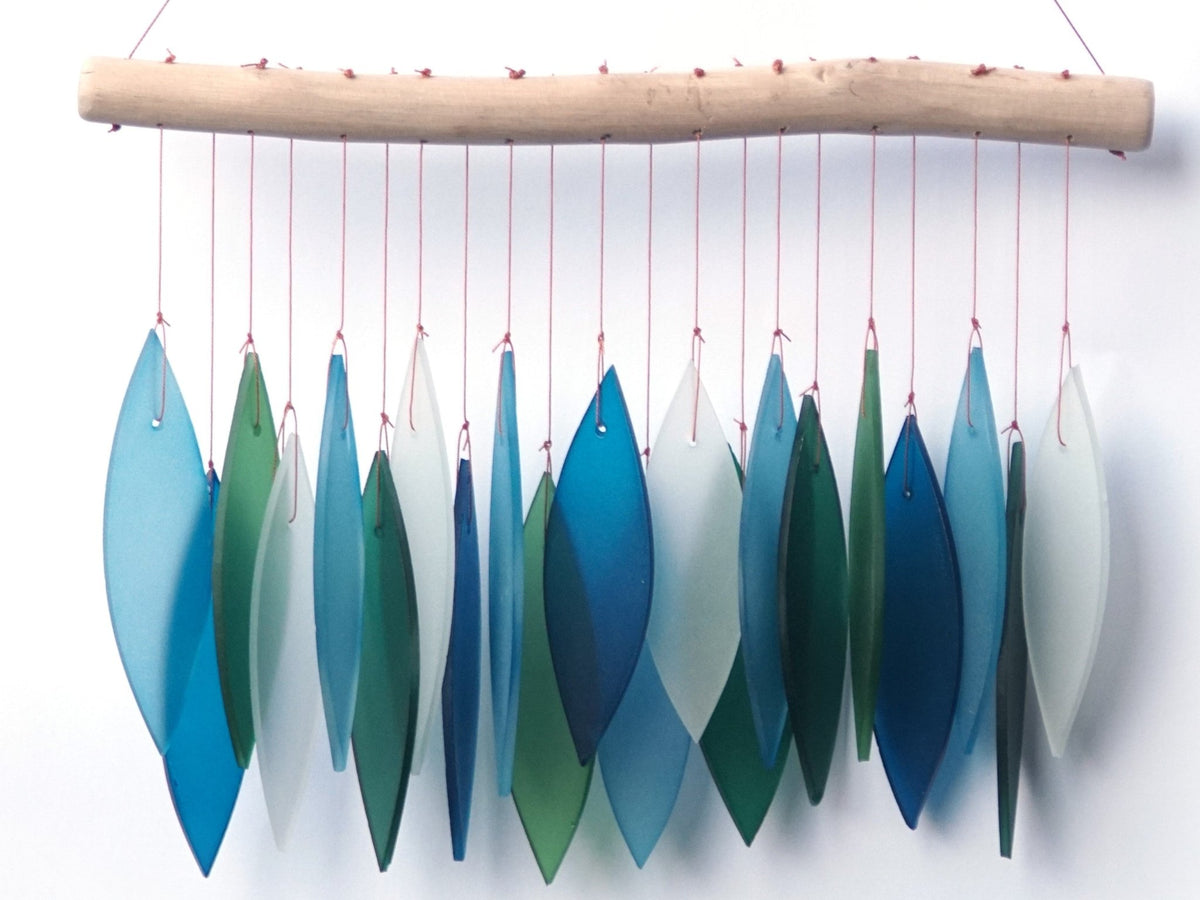 Featherline, Blue Lagoon Sea Glass Wind Chime - Che Cose Belle