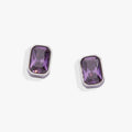 February Emerald - Cut Birthstone Stud Earrings - Che Cose Belle