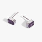 February Emerald - Cut Birthstone Stud Earrings - Che Cose Belle