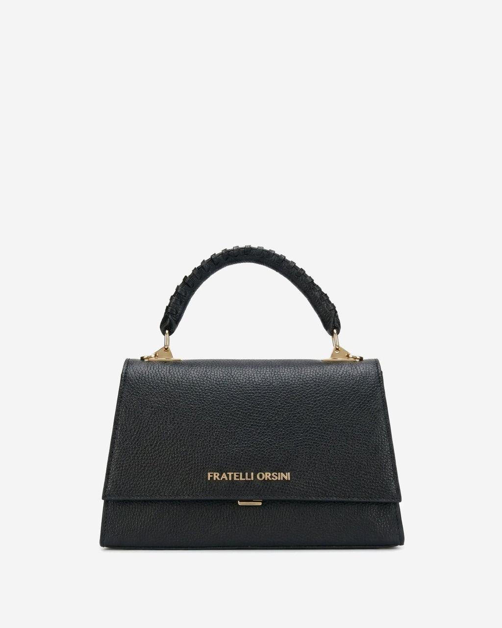 Federica (black) - Italian calf leather women's crossbody bag (with shoulder strap) - Che Cose Belle